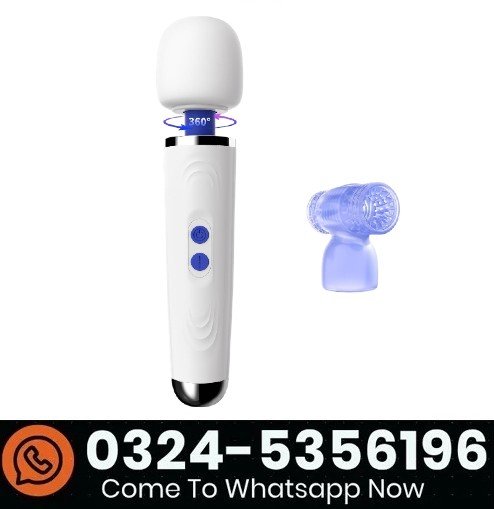 Vibrator Wand Massager With Male Masturbator Attachment Sex Toys
