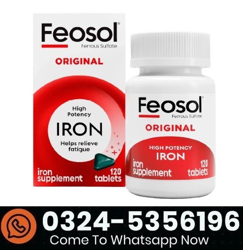 Feosol Original Iron Supplement 325mg Ferrous Sulfate 120 Count in Pakistan