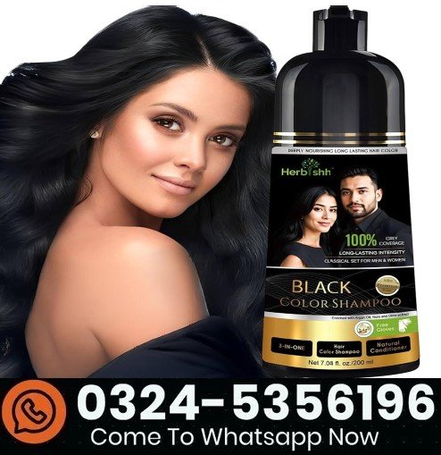 Herbishh Hair Color Shampoo For Gray Hair Natural Hair Dye Shampoo in Pakistan