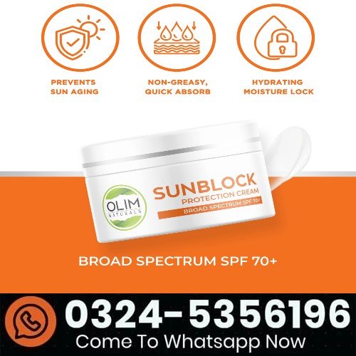 SPF 70 Broad Spectrum Sunblock Sunscreen In Pakistan