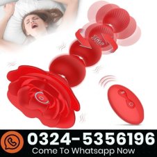 9 Vibration Modes Remote Control Rose Butt Plug