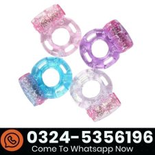 Clit Dual Vibrating Erection Penis Ring Stretchy Delay Toy In Pakistan