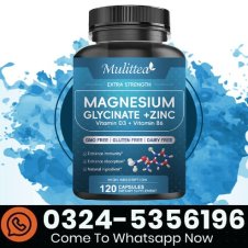 Mulittea Magnesium Glycinate + Zinc Vitamin D3 B6 - 60 Capsules In Pakistan
